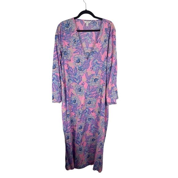 NWT Lilly Pulitzer -Perry Long Sleeve Maxi Cover-Up-Multi Totally Koalafied- siz - Picture 3 of 10